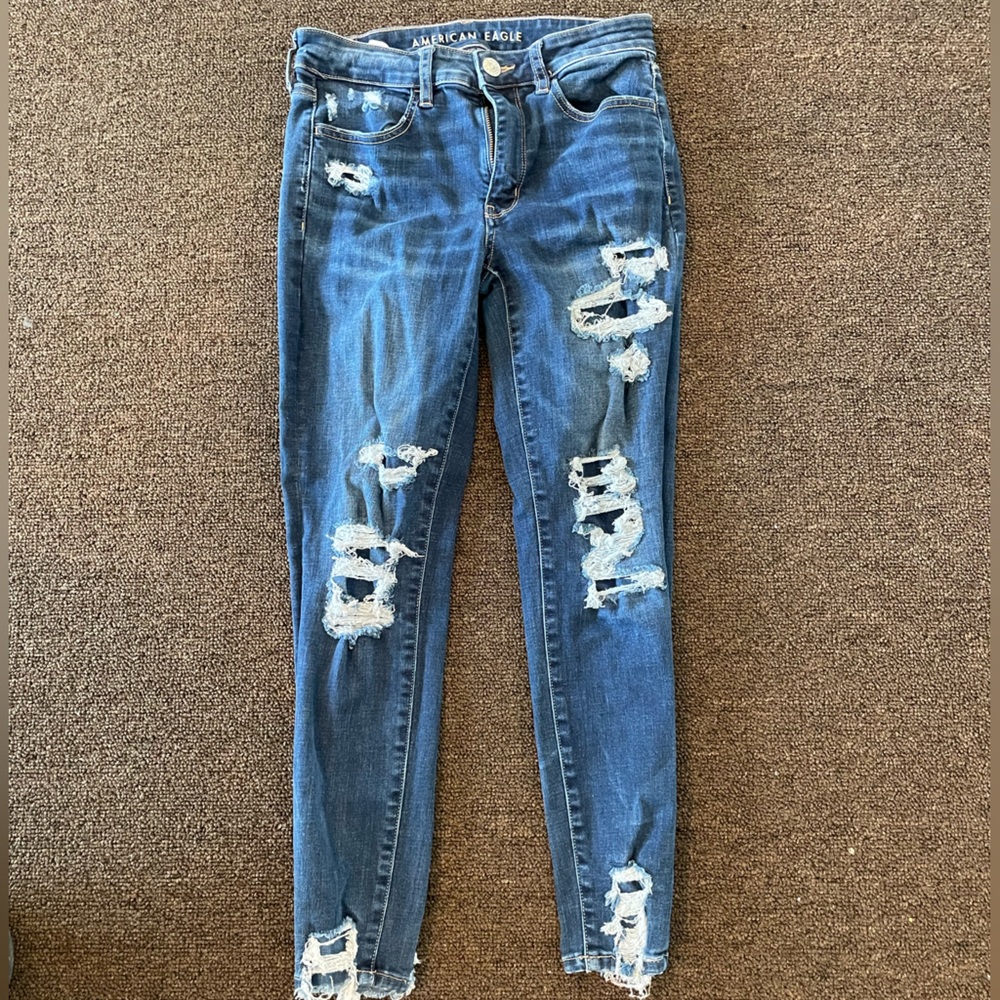 American Eagle Ne(x)t Level Stretch distressed jeans